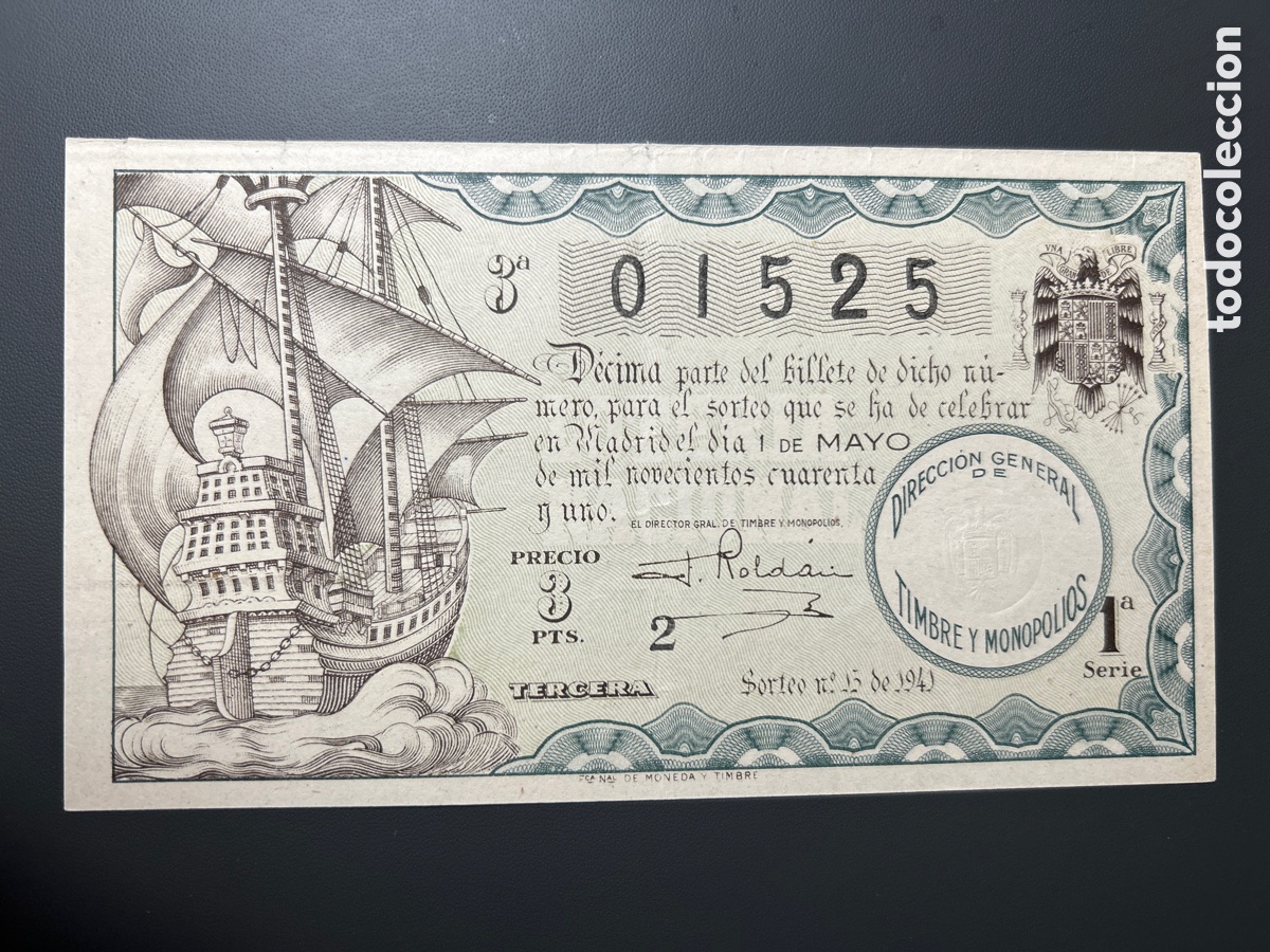 National Spanish Lottery: Loteria A&ntilde;o 1941 Sorteo 13