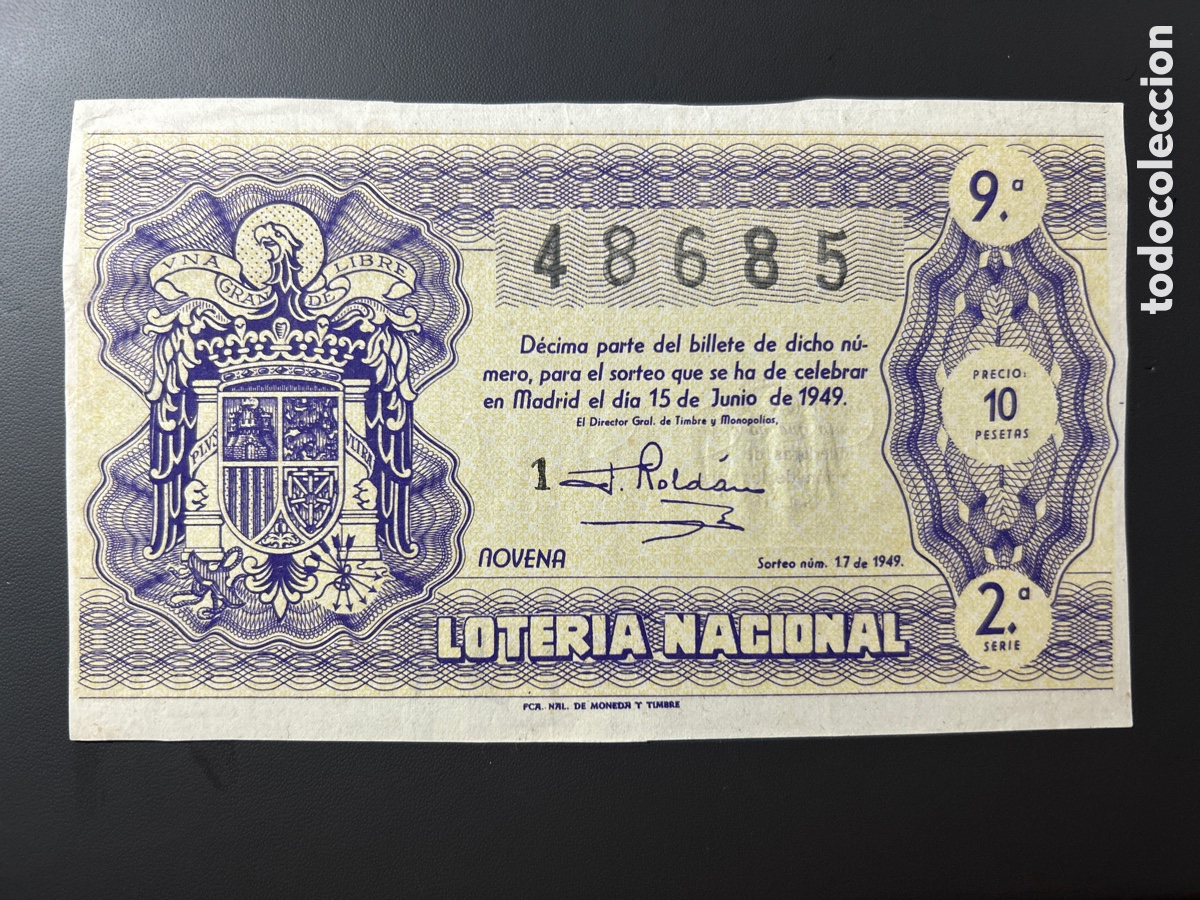 Loter&iacute;a nacional: Loteria A&ntilde;o 1949 Sorteo 17