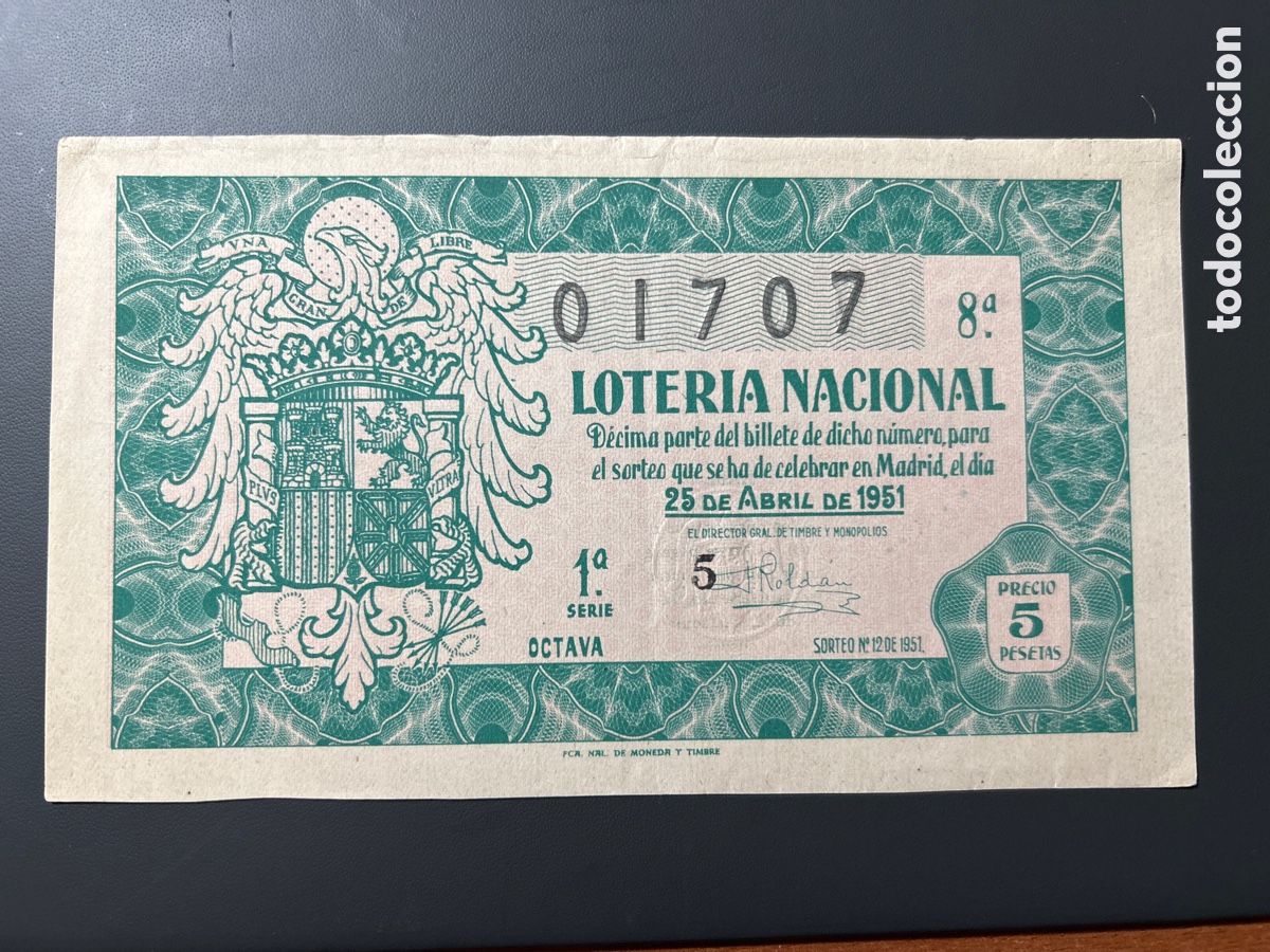 National Spanish Lottery: Loteria A&ntilde;o 1951 sorteo 12