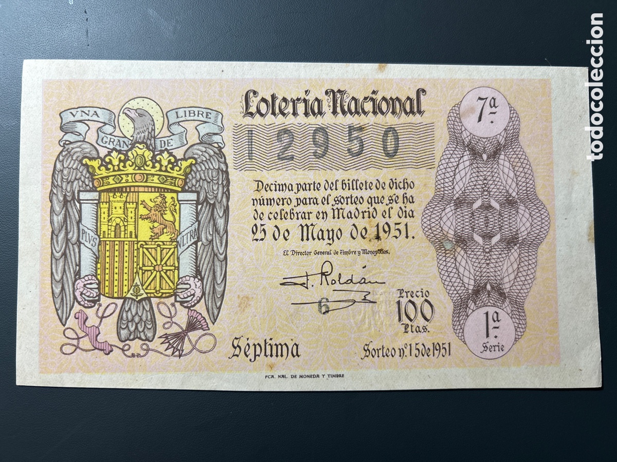 Loterie Nationale: Loteria A&ntilde;o 1951 Sorteo 15