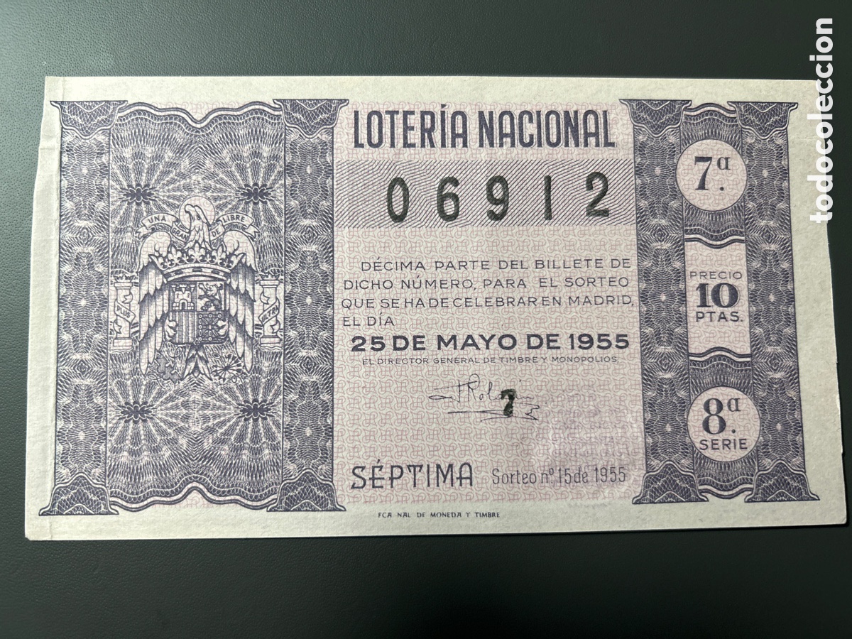 Loterie Nationale: Loteria A&ntilde;o 1955 Sorteo 15