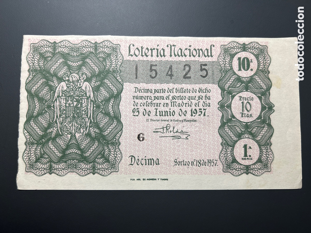Loter&iacute;a Nacional: Loteria A&ntilde;o 1957 Sorteo 18