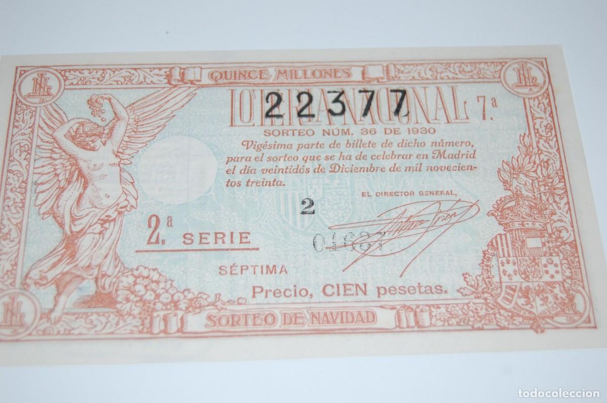 Loter&iacute;a nacional: DECIMO DE LOTERIA DE NAVIDAD 1930 - SIN DOBLECES NI ROTURAS - PERFECTO ESTADO DE CONSERVACION