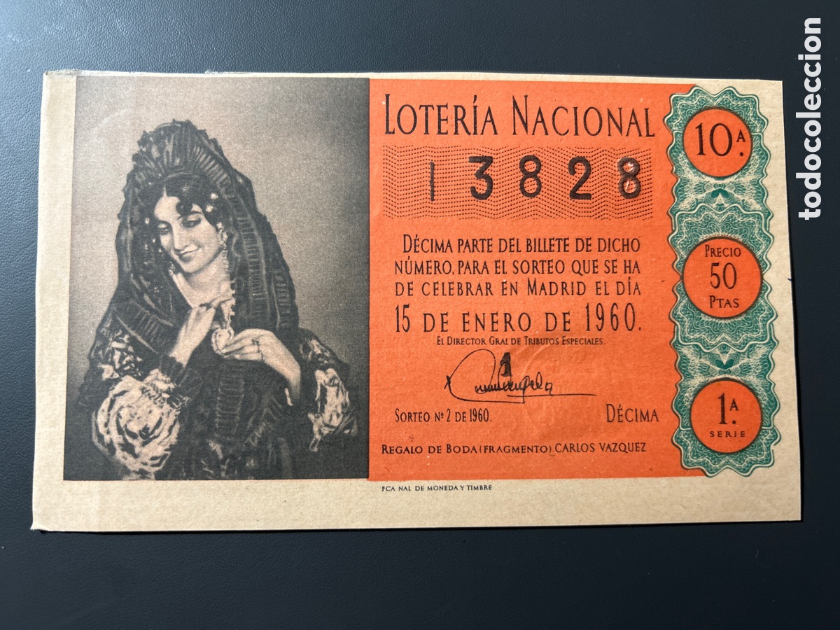 Nationale spanische Lotterie: Loteria A&ntilde;o 1960 Sorteo 2