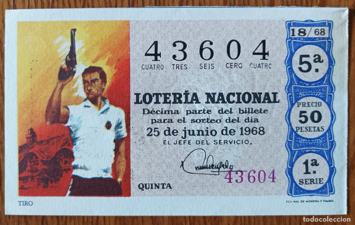 National Spanish Lottery: Loter&iacute;a Nacional, a&ntilde;o 1968, sorteo 18