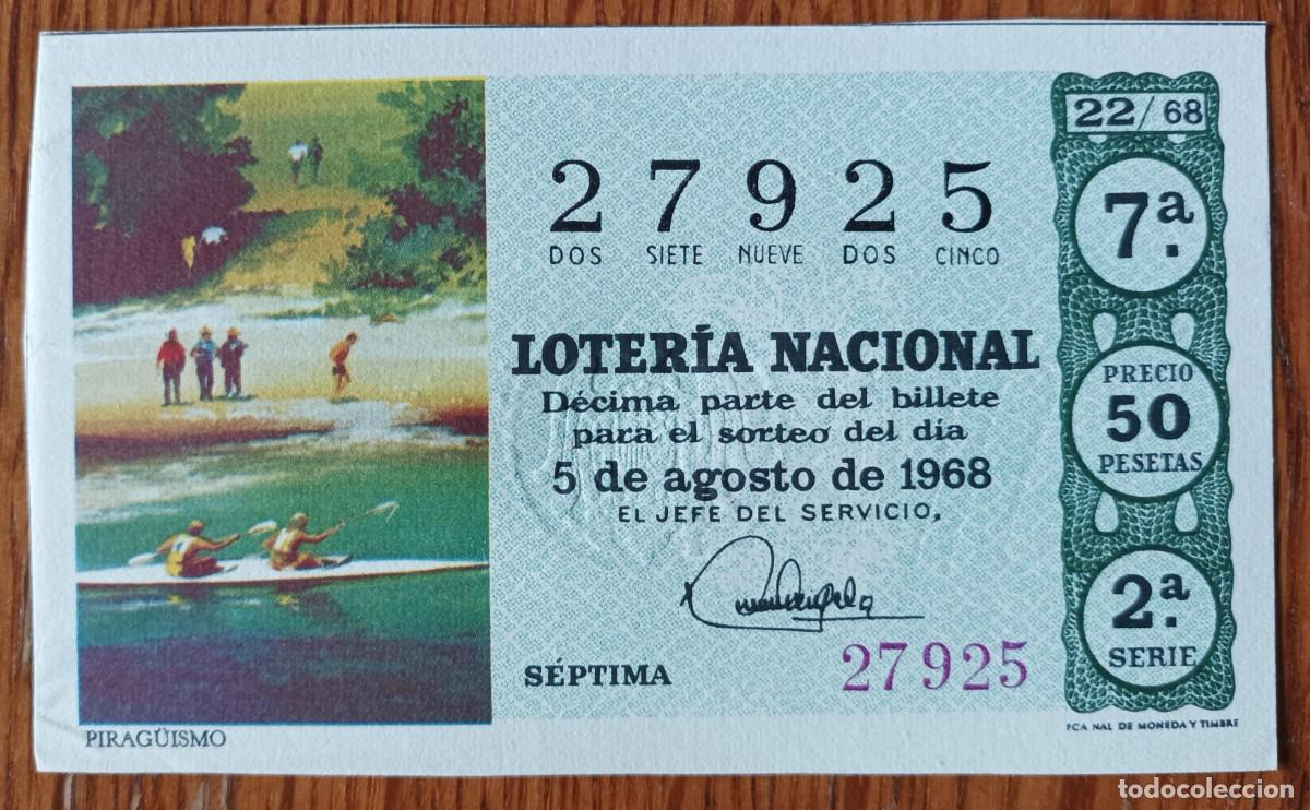 National Spanish Lottery: Loter&iacute;a Nacional, a&ntilde;o 1968, sorteo 22