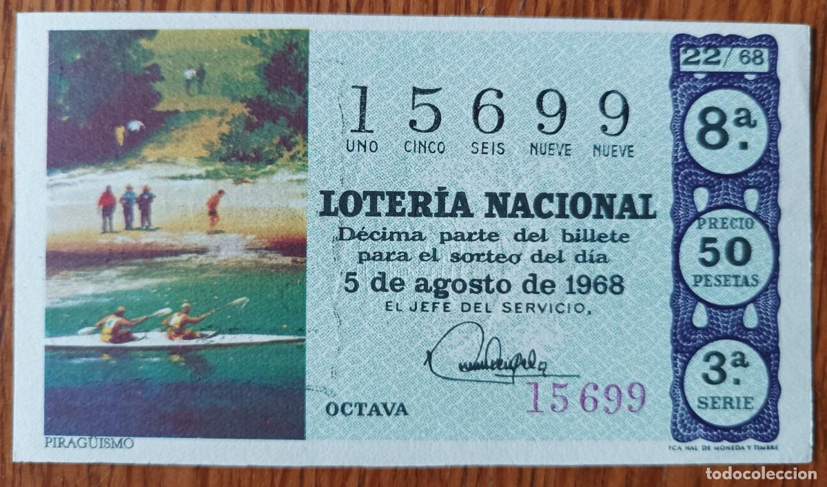 Nationale spanische Lotterie: Loter&iacute;a Nacional, a&ntilde;o 1968, sorteo 22
