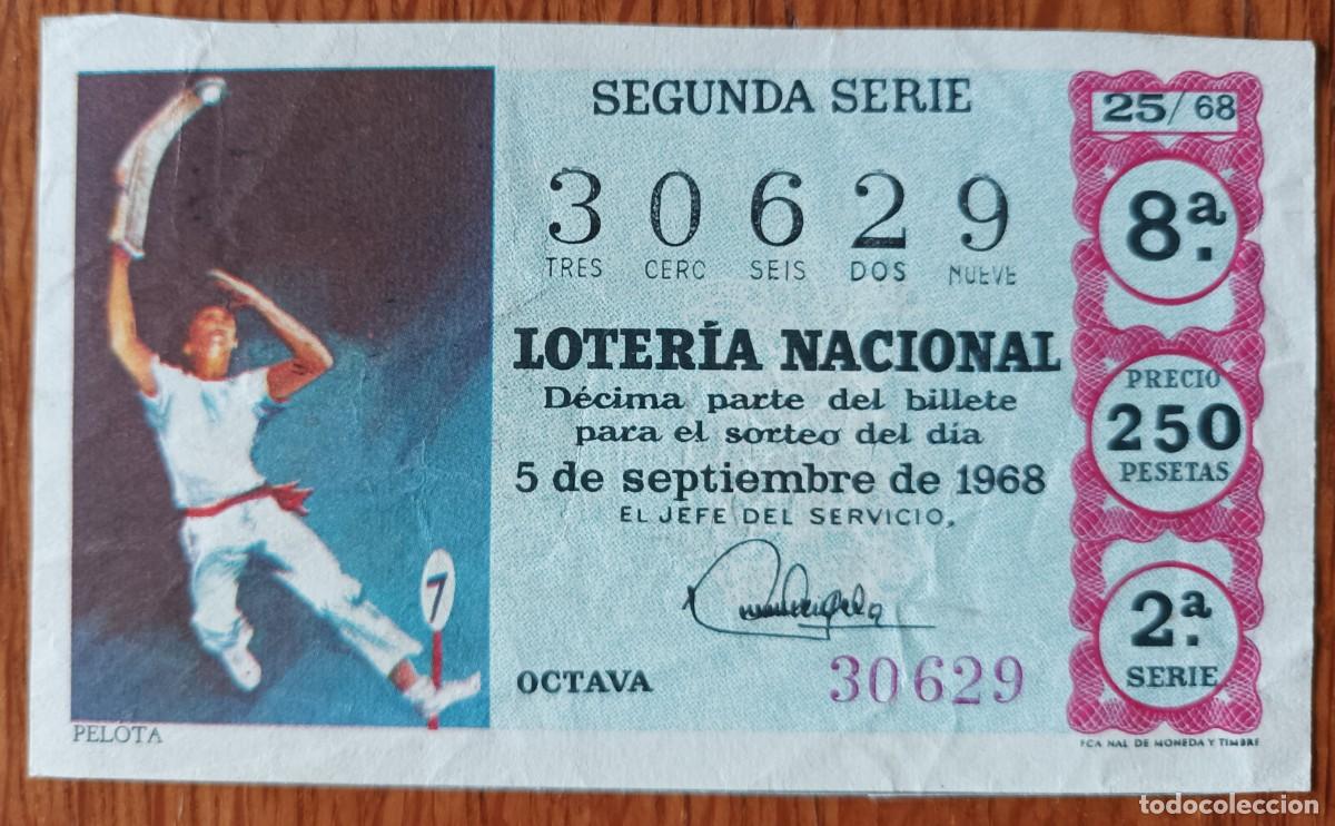 Nationale spanische Lotterie: Loter&iacute;a Nacional, a&ntilde;o 1968, sorteo 25