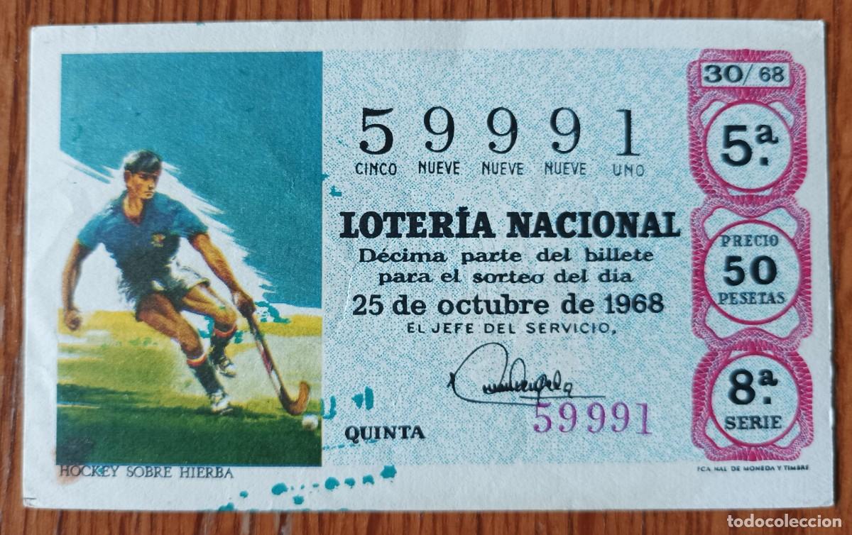 Nationale spanische Lotterie: Loter&iacute;a Nacional, a&ntilde;o 1968, sorteo 30