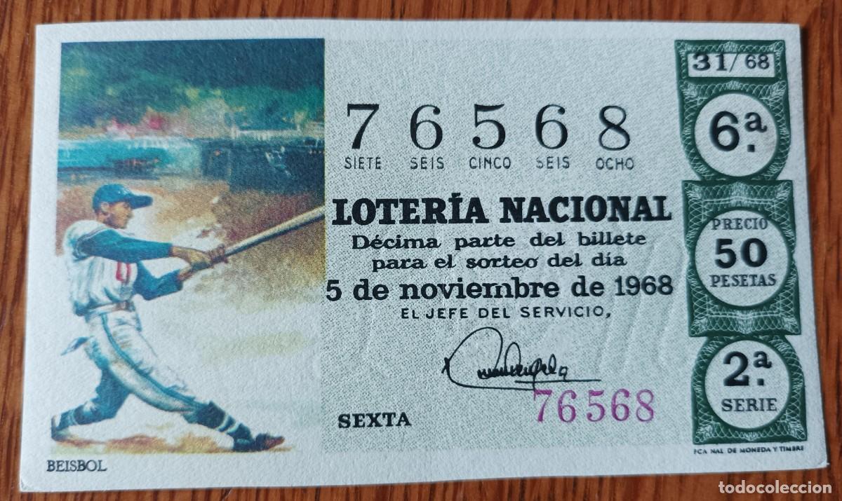 Nationale spanische Lotterie: Loter&iacute;a Nacional, a&ntilde;o 1968, sorteo 31
