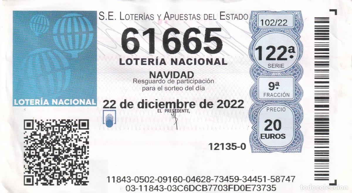 Loter&iacute;a nacional: RESGUARDO D&Eacute;CIMO LOTER&Iacute;A NACIONAL DE NAVIDAD (22 de diciembre de 2022) &middot; N&ordm; 61665