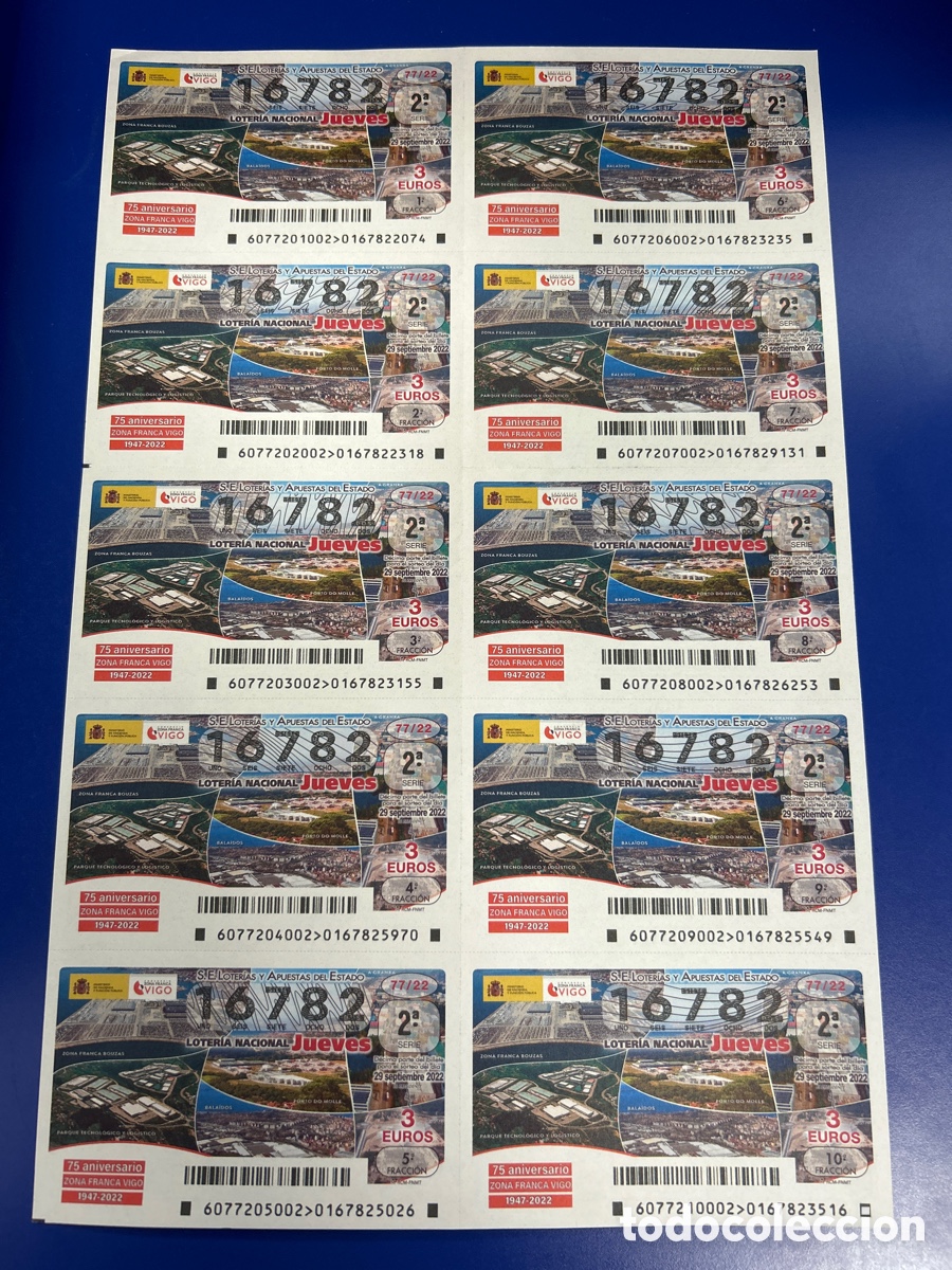 National Spanish Lottery: Loteria A&ntilde;o 2022 Sorteo 77 Billete completo