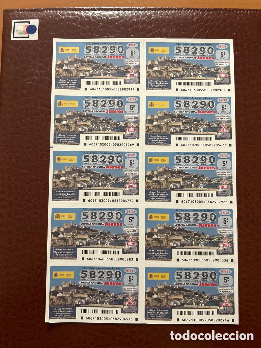 Nationale spanische Lotterie: Loteria A&ntilde;o 2021 Sorteo 67 Billete completo