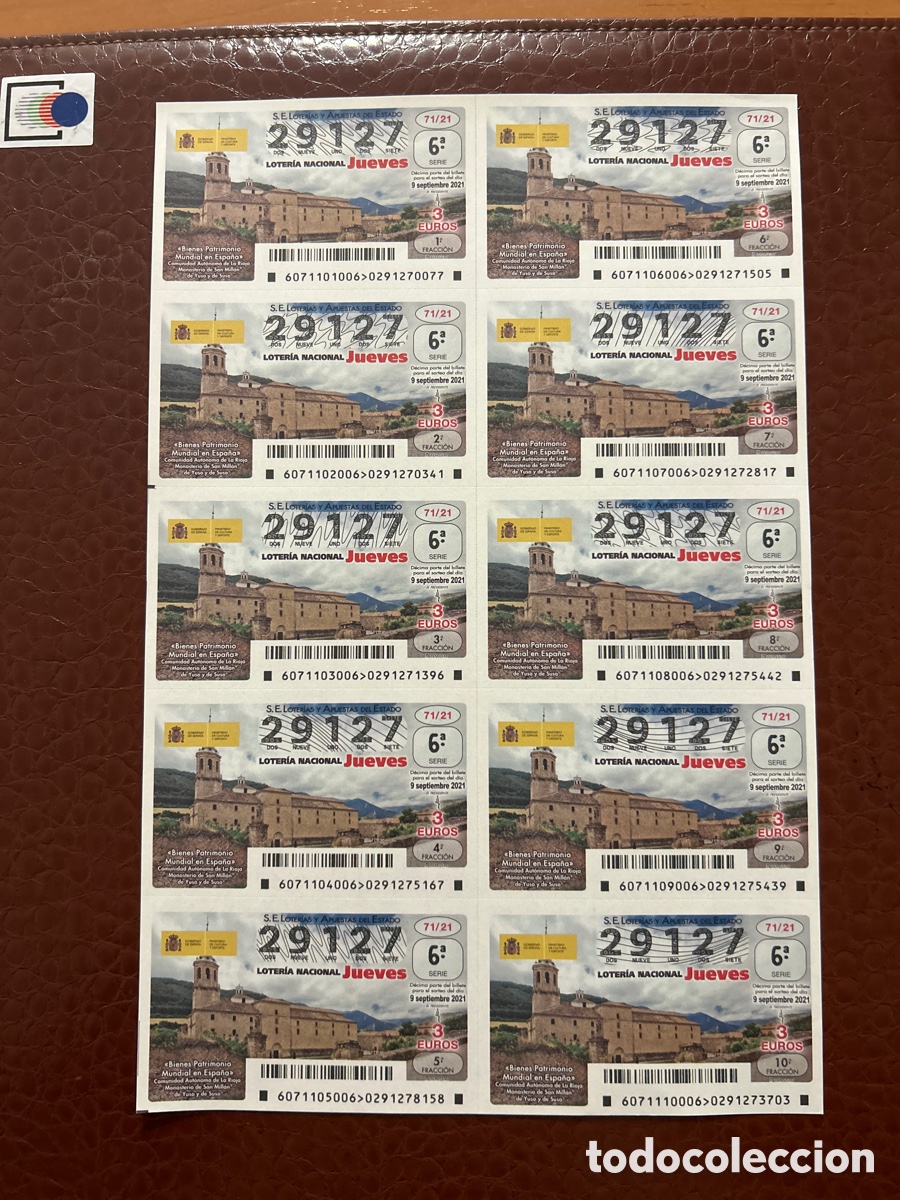 Nationale spanische Lotterie: Loteria A&ntilde;o 2021 Sorteo 71 Billete completo