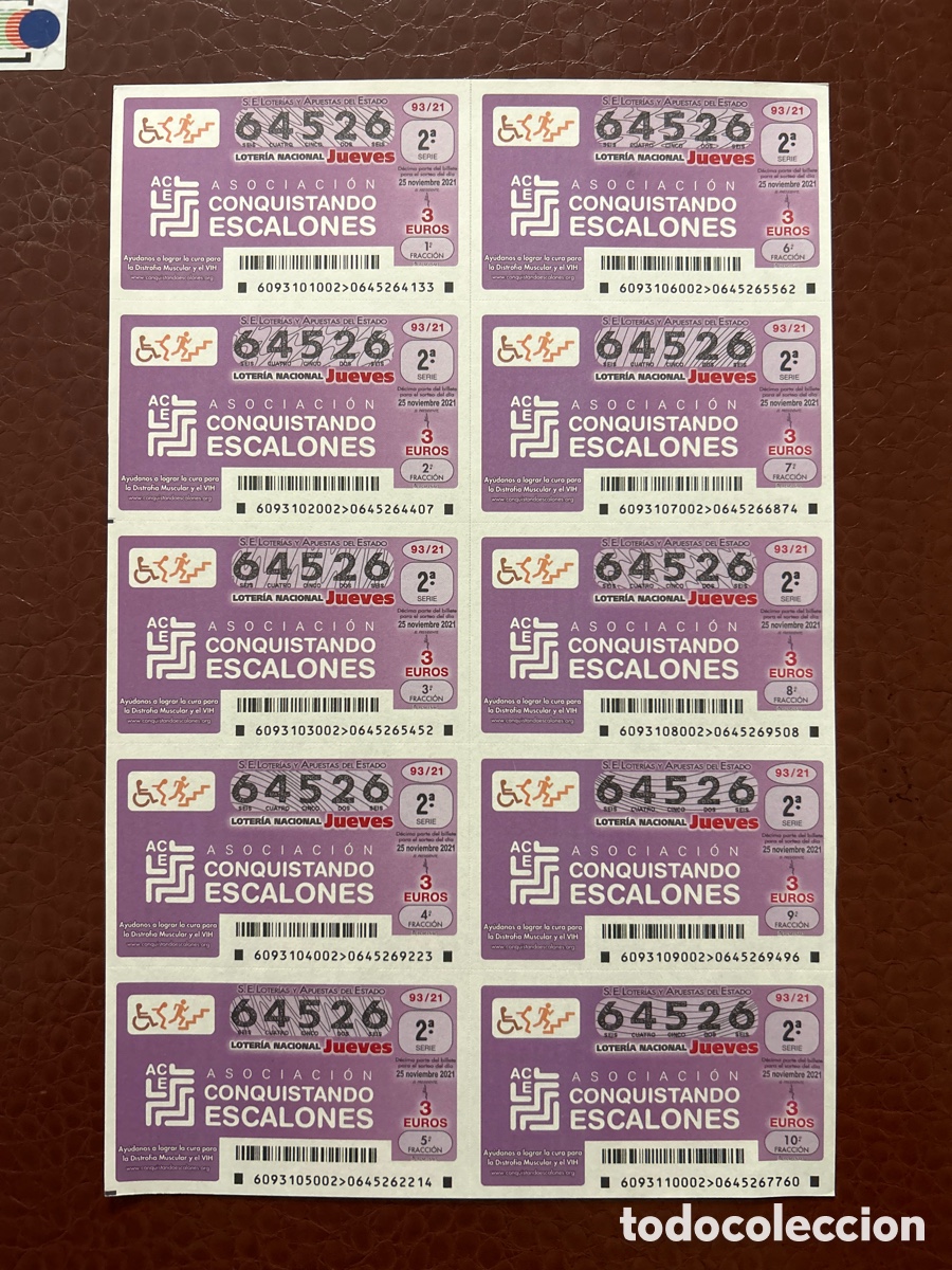 Nationale spanische Lotterie: Loteria A&ntilde;o 2021 Sorteo 93 Billete completo