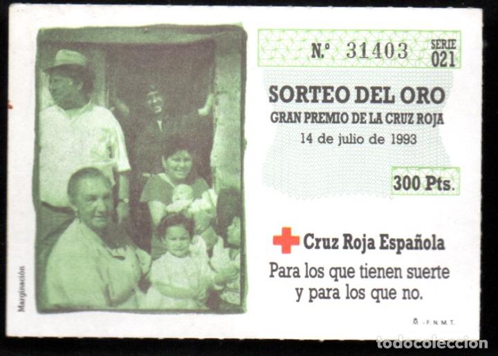 Nationale spanische Lotterie: SORTEO DE ORO DE LA CRUZ ROJA - 14 DE JULIO DE 1993 -