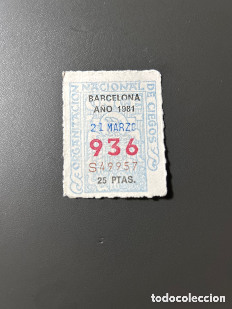 Nationale spanische Lotterie: Loteria Cupon once A&ntilde;o 1981 Barcelona 21 Marzo
