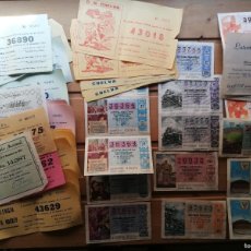 Lotería Nacional: LOTE CUPONES LOTERÍA AÑOS 70 - 80. DOÑA MANOLITA, NACIONAL, CHELVA, CRUZ ROJA.... Lote 400599614