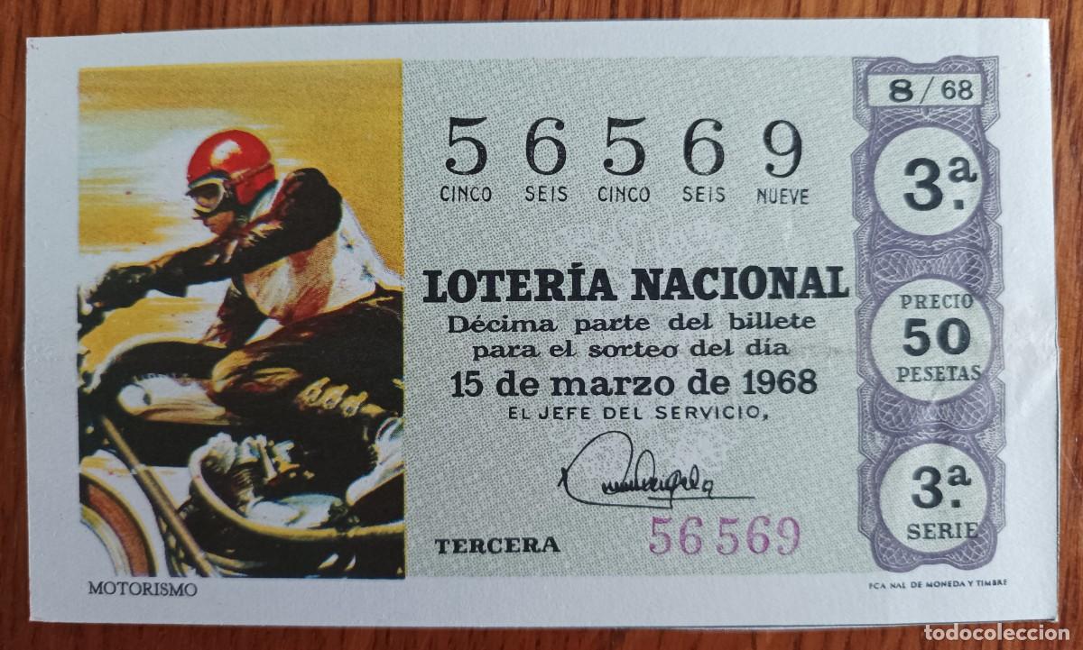 Nationale spanische Lotterie: Loter&iacute;a Nacional, a&ntilde;o 1968, sorteo 8 deportes