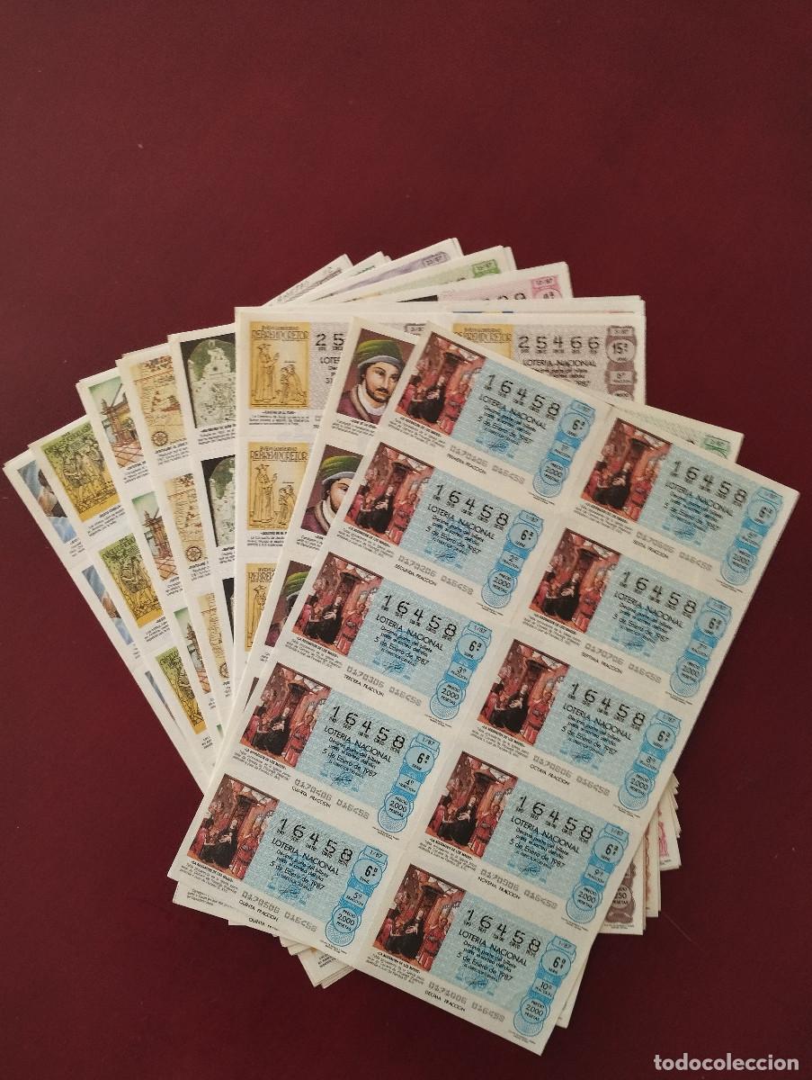 Nationale spanische Lotterie: Loteria nacional a&ntilde;o 1987 - 31 Hoja de 10 Decimos