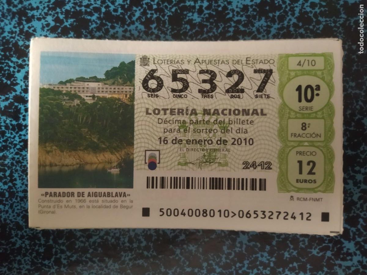 National Spanish Lottery: LOTER&Iacute;A NACIONAL - COLECCI&Oacute;N COMPLETA DE PARADORES NACIONALES - 44 D&Eacute;CIMOS -