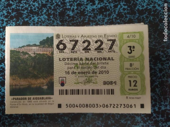 National Spanish Lottery: LOTER&Iacute;A NACIONAL - COLECCI&Oacute;N COMPLETA DE PARADORES NACIONALES - 44 D&Eacute;CIMOS -