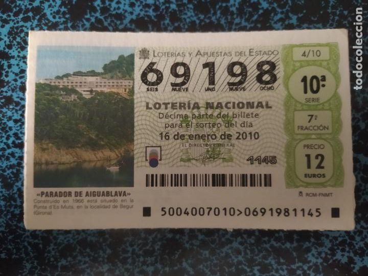 National Spanish Lottery: LOTER&Iacute;A NACIONAL - COLECCI&Oacute;N COMPLETA DE PARADORES NACIONALES - 44 D&Eacute;CIMOS -