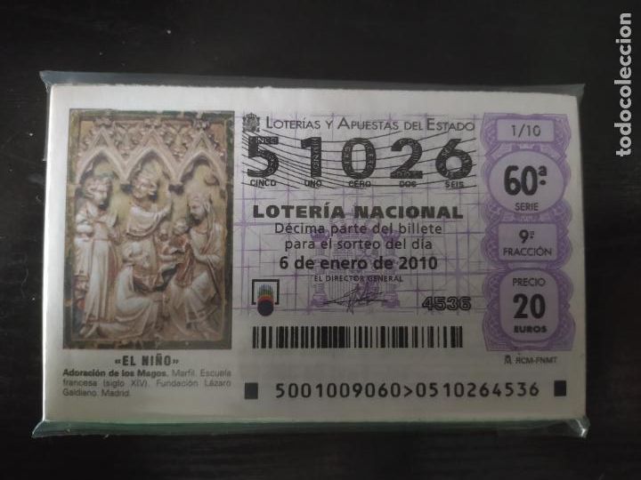 National Spanish Lottery: LOTER&Iacute;A NACIONAL - A&Ntilde;O 2010 COMPLETO - S&Aacute;BADOS -