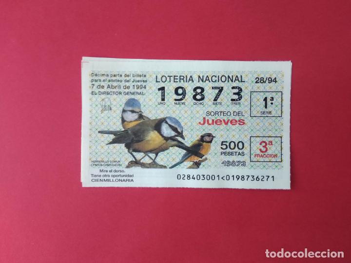 National Spanish Lottery: DECIMO DE LOTERIA NACIONAL DE LOS JUEVES A&Ntilde;O 1994 SORTEO N&ordm; 28 HERRERILLO COMUN
