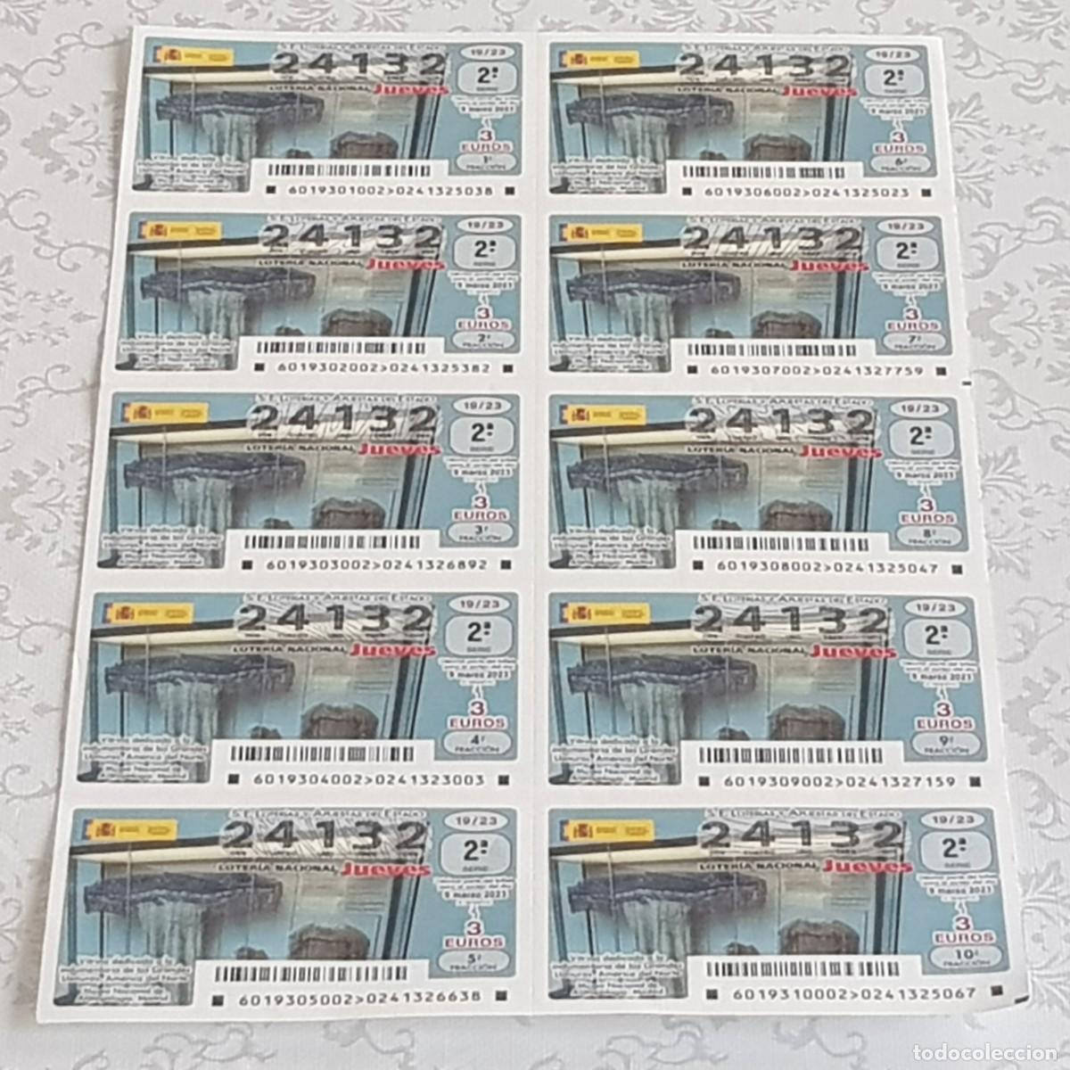 Loterie Nationale: BILLETE LOTERIA NACIONAL, SORTEO 19/23, 9 MARZO 2023, INDUMENTARIA AM&Eacute;RICA DEL NORTE, N&ordm; 24132, LEER