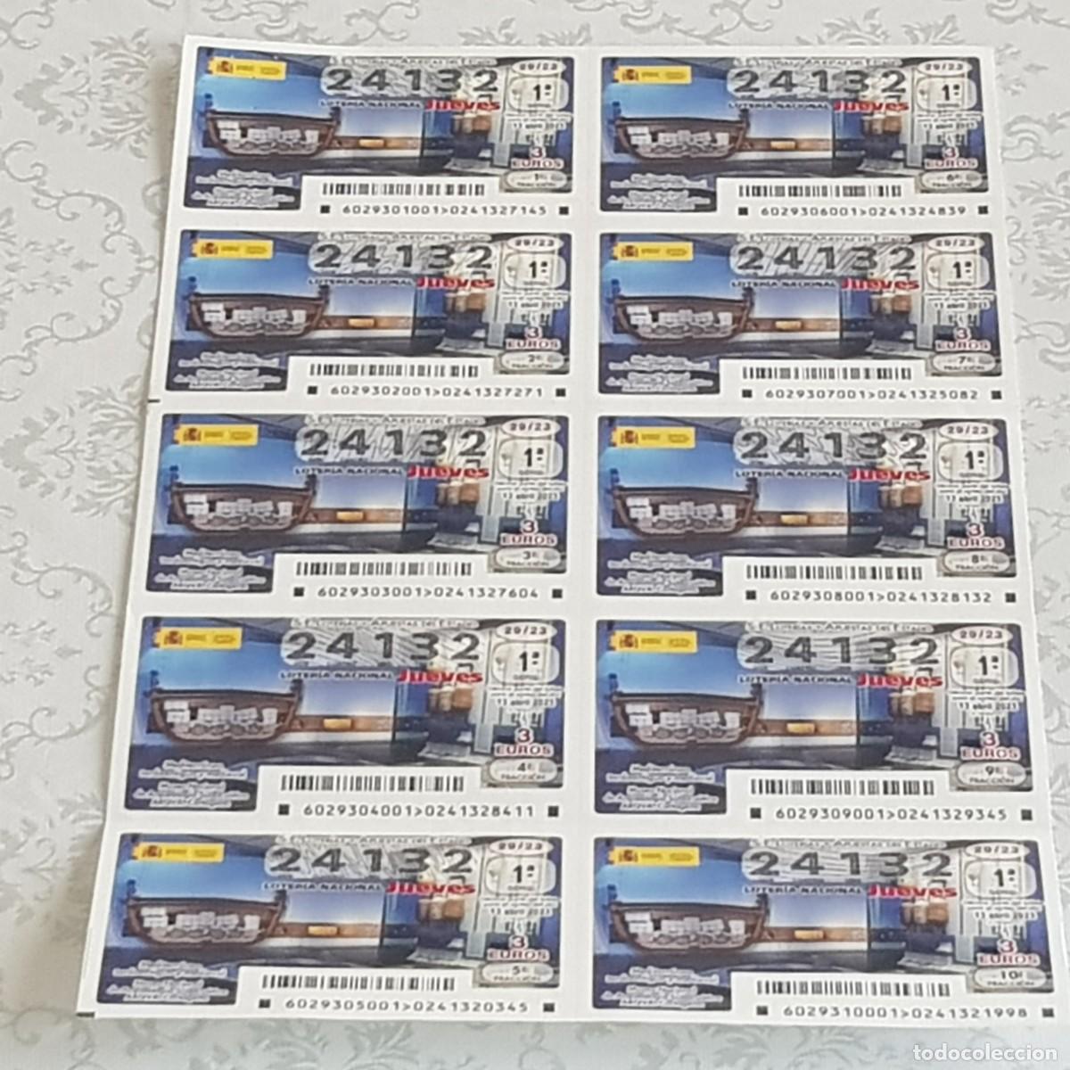 Loterie Nationale: BILLETE LOTERIA, SORTEO 29/23, 13 ABRIL 2023, MEDITERR&Aacute;NEO TARDOANTIGUO Y MEDIEVAL, N&ordm; 24132, LEER