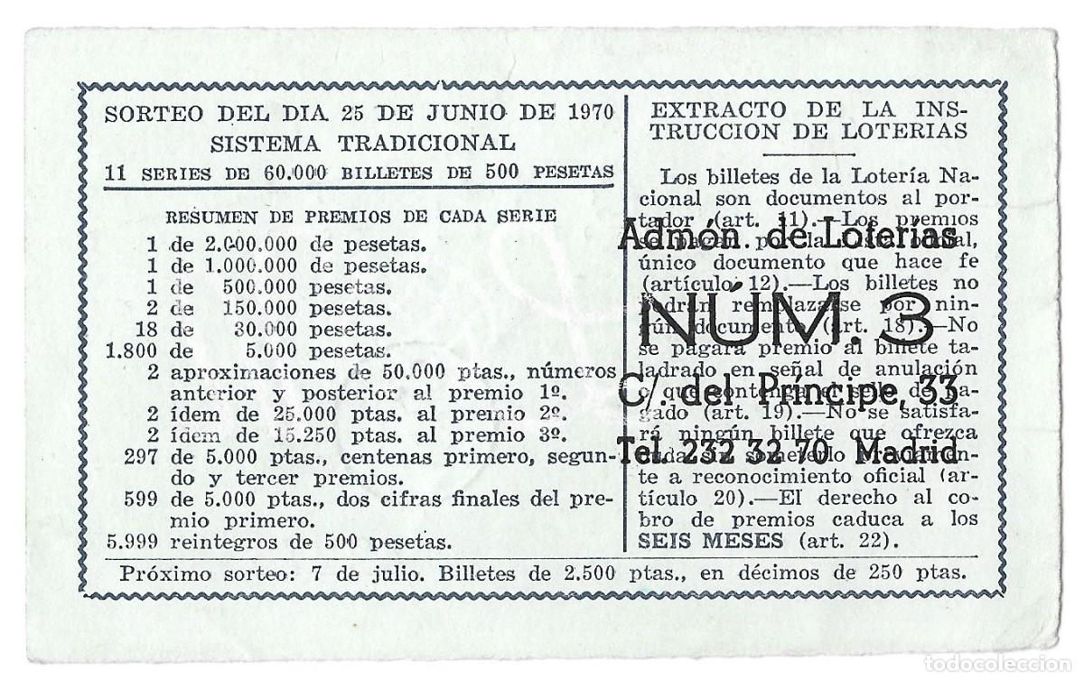 Loter&iacute;a nacional: D&Eacute;CIMO DE 1970 - N&Uacute;MERO 42274 - Foto 2