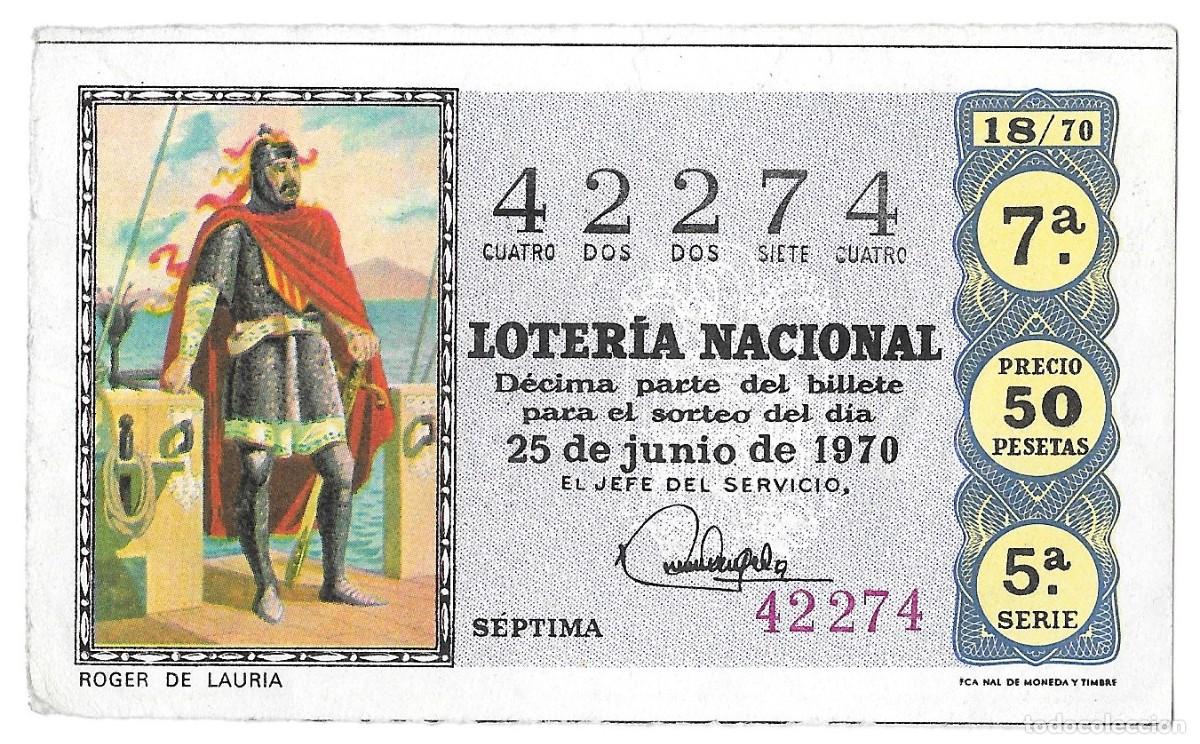 Loter&iacute;a nacional: D&Eacute;CIMO DE 1970 - N&Uacute;MERO 42274 - Foto 1