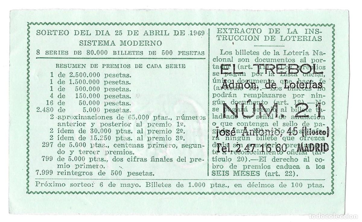 Loter&iacute;a nacional: D&Eacute;CIMO DE 1969 - N&Uacute;MERO 42788 - Foto 2
