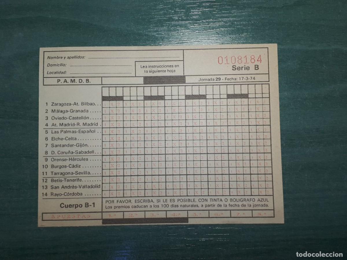 Loter&iacute;a Nacional: Quiniela 1974 (17 de marzo)
