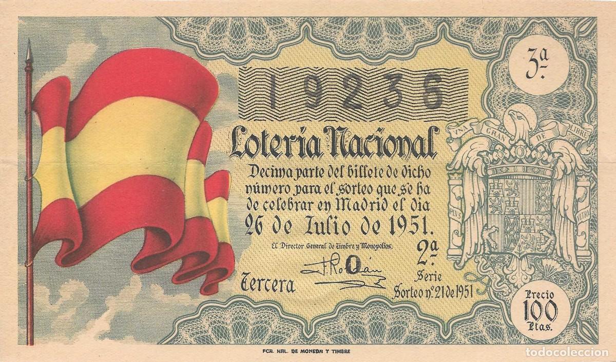 Loter&iacute;a Nacional: LOTER&Iacute;A NACIONAL. SORTEO 21 DE 1951