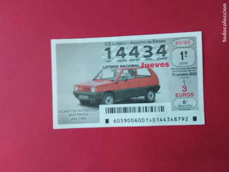 Loter&iacute;a nacional: DECIMO LOTERIA NACIONAL DE LOS JUEVES A&Ntilde;O 2020 SORTEO N&ordm; 59 COCHES CLASICOS HISTORICOS SEAT PANDA