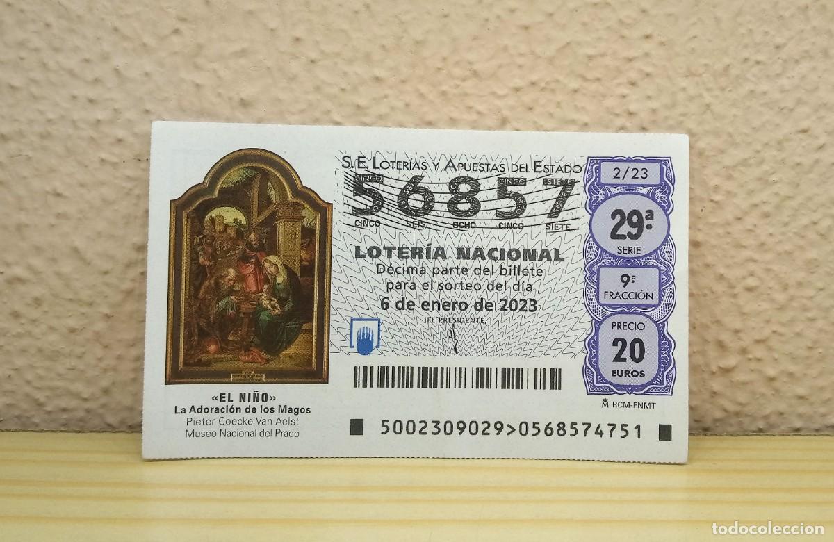 Loter&iacute;a Nacional: D&eacute;cimo de Loter&iacute;a Nacional - A&ntilde;o 2023 - Sorteo El Ni&ntilde;o - n&ordm; 56857