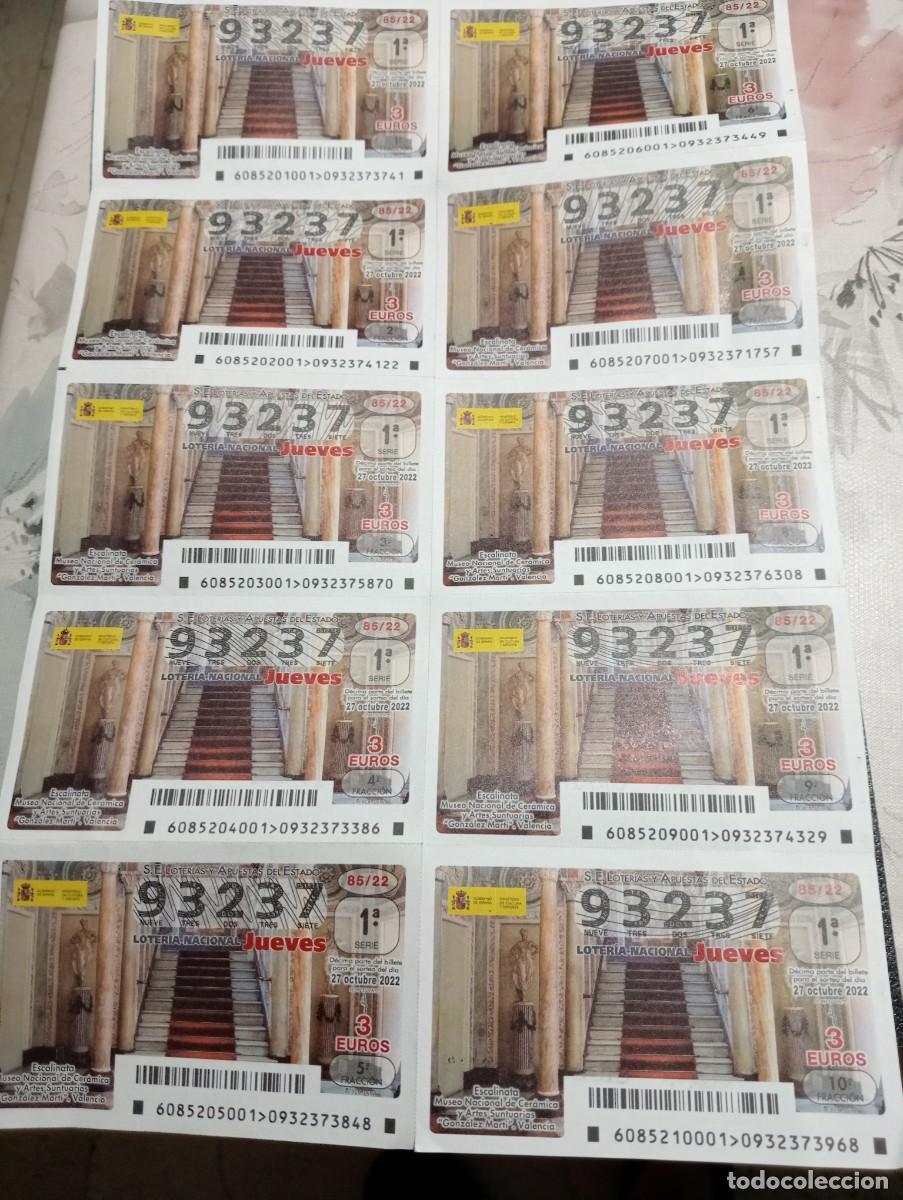Loter&iacute;a Nacional: BILLETE COMPLETO 10 DECIMOS SORTEO 85 A&Ntilde;O 2022