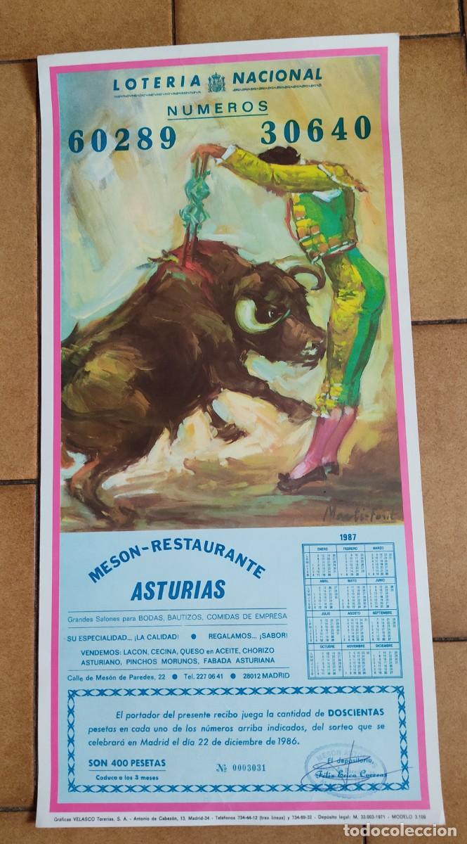 Nationale spanische Lotterie: CARTEL DE TOROS CON N&ordm; DE LOTER&Iacute;A