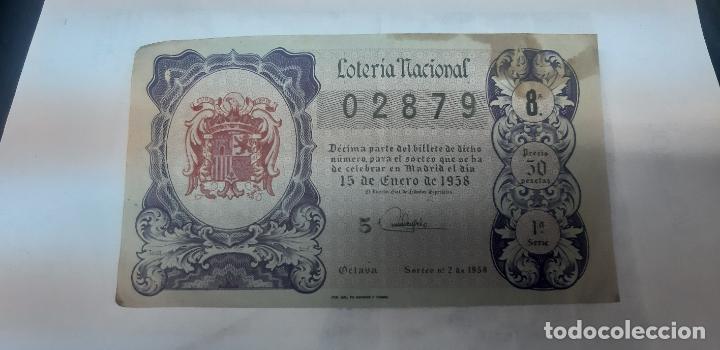 Loter&iacute;a Nacional: Decimo de Loter&iacute;a Nacional del Dia 15 de Enero de 1958