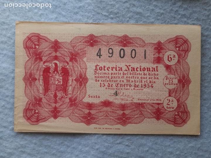 Loter&iacute;a nacional: D&eacute;cimo. Sorteo n&ordm;: 2 de 1954. - Foto 1