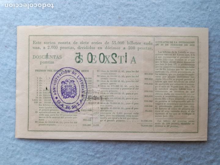 Loter&iacute;a nacional: D&eacute;cimo. Sorteo n&ordm; 36 del a&ntilde;o 1953. - Foto 2