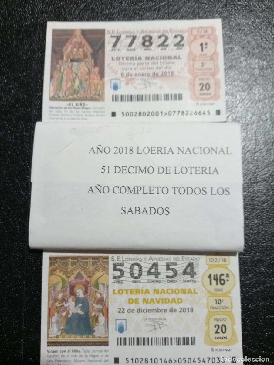 Nationale spanische Lotterie: LOTERIA NACIONAL A&Ntilde;O 2018 COMPLETO TODOS LOS SABADOS