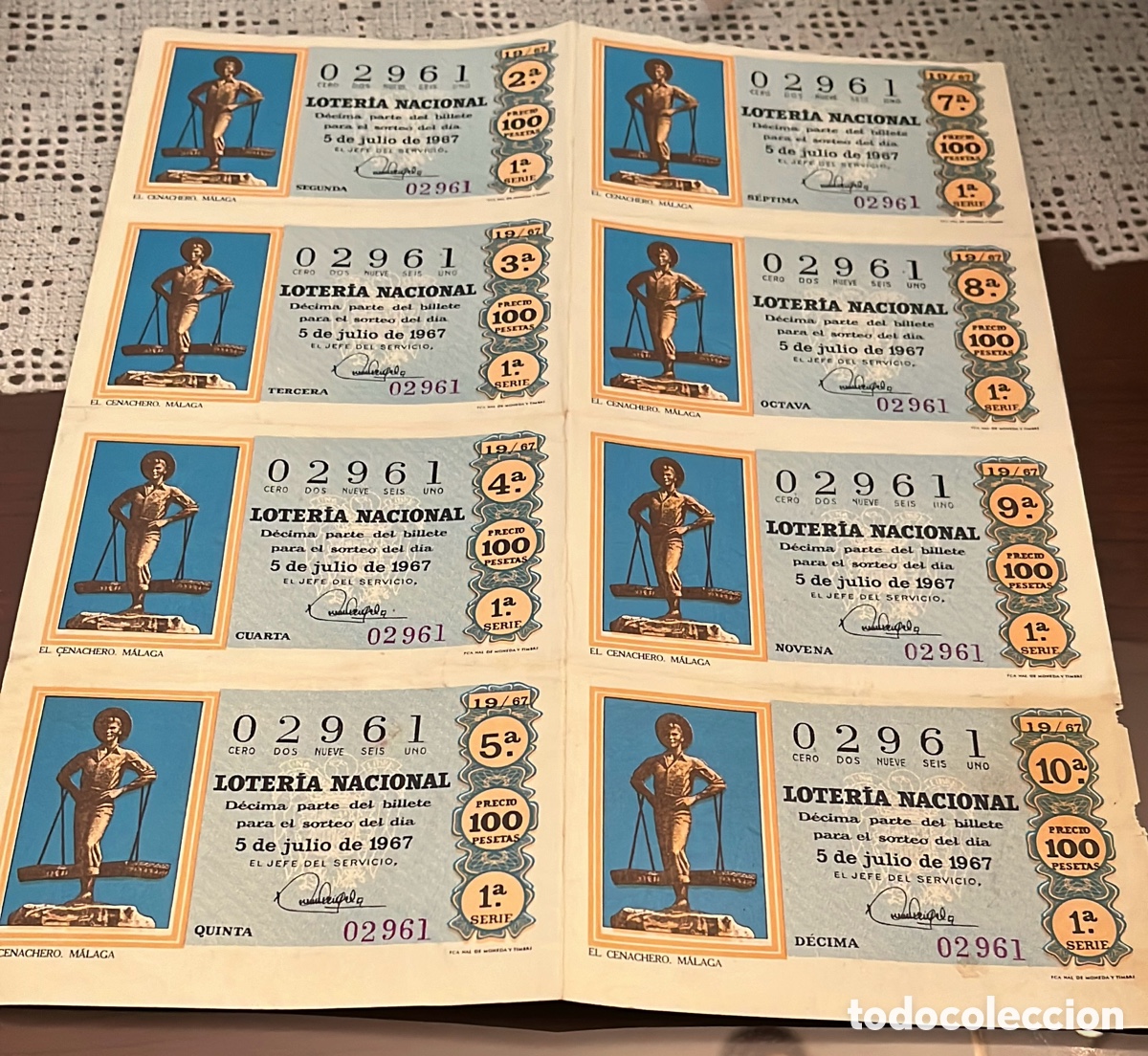 Loter&iacute;a Nacional: Loter&iacute;a 1967 sorteo 19 serie 1&ordf;