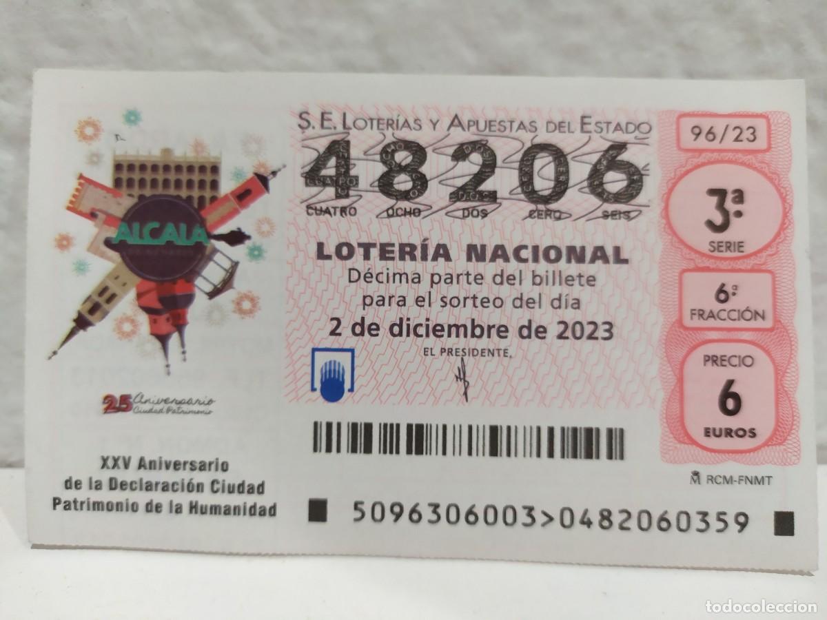 Lotaria Nacional: 1 DECIMO LOTERIA DEL SABADO - 3 NOVIEMBRE 2023 - 88/23 - SORTEO EXTRAORDINARIO DE LA CULTURA