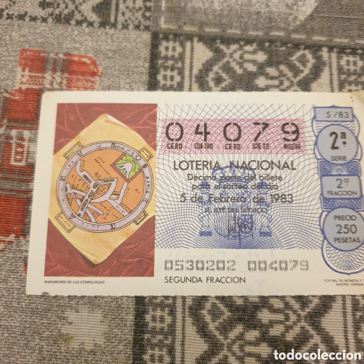 Lotteria Nationale Spagnola: Billete loter&iacute;a 1983