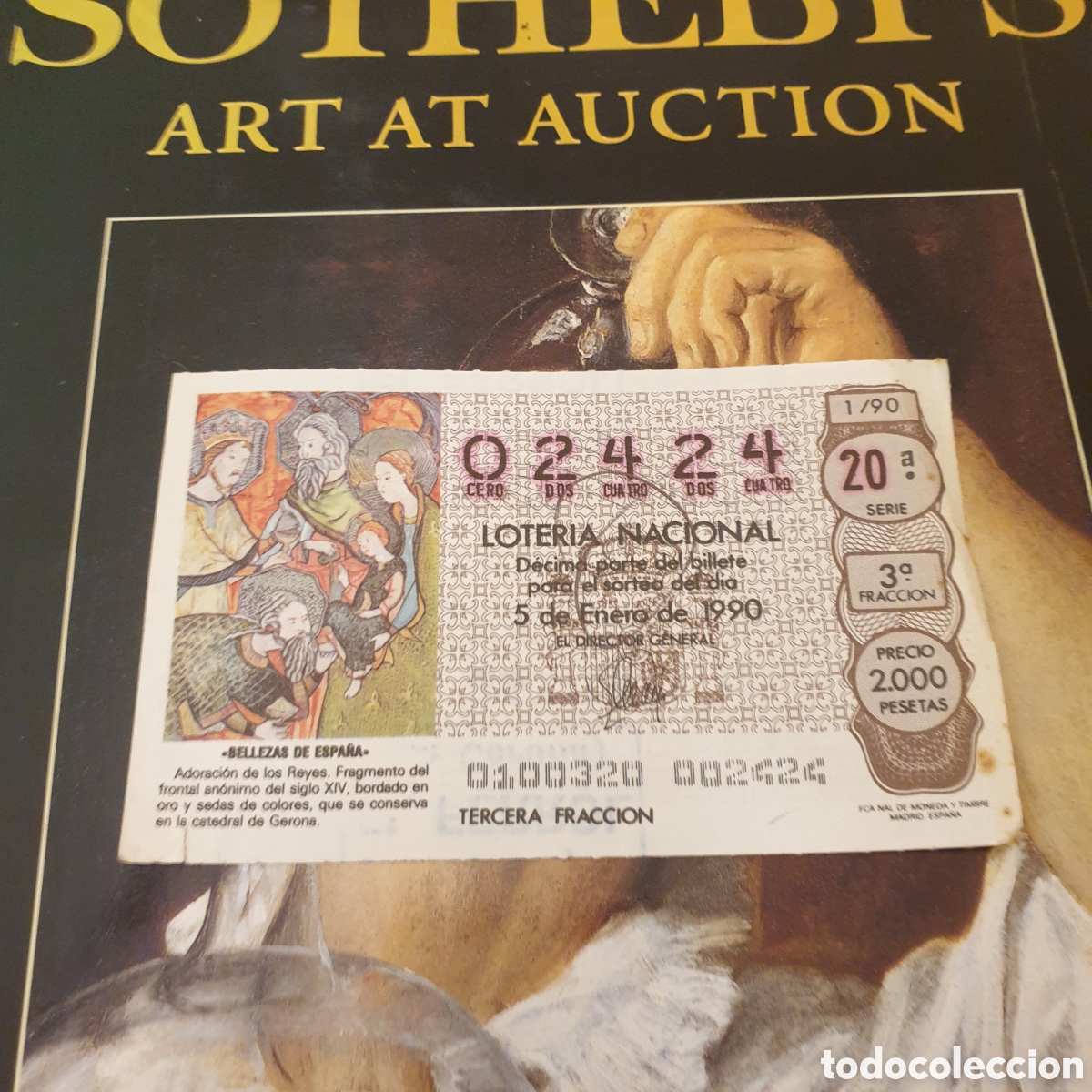 National Spanish Lottery: Billete loter&iacute;a nacional 1990
