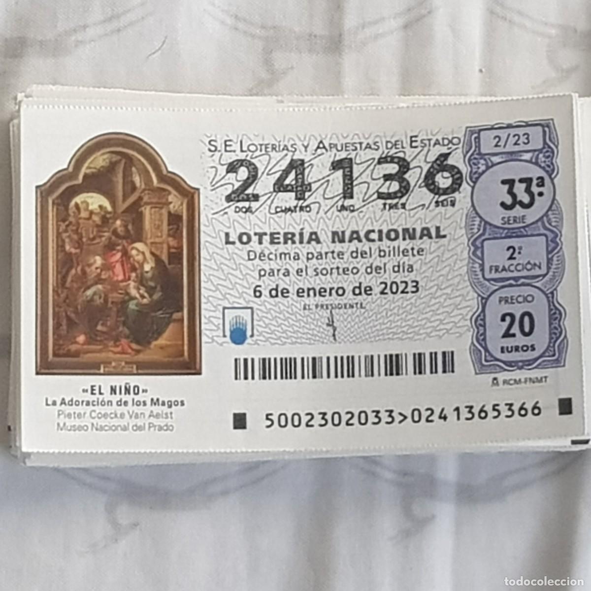 Loterie Nationale: LOTER&Iacute;A NACIONAL, A&Ntilde;O 2023 COMPLETO, SORTEO S&Aacute;BADOS, MUY BUEN ESTADO