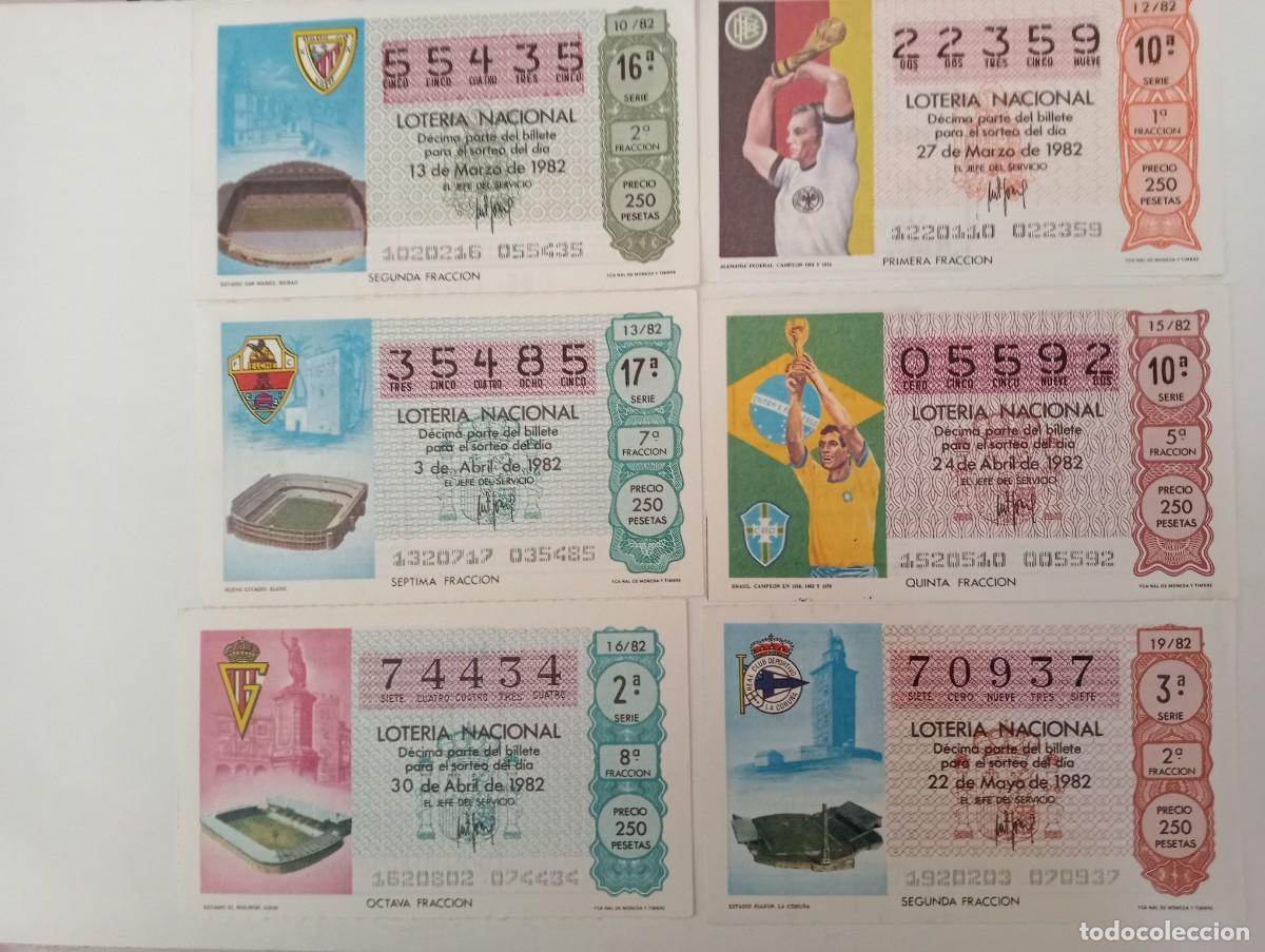 National Spanish Lottery: 6-DECIMOS LOTERIA NACIONA A&Ntilde;O 1982